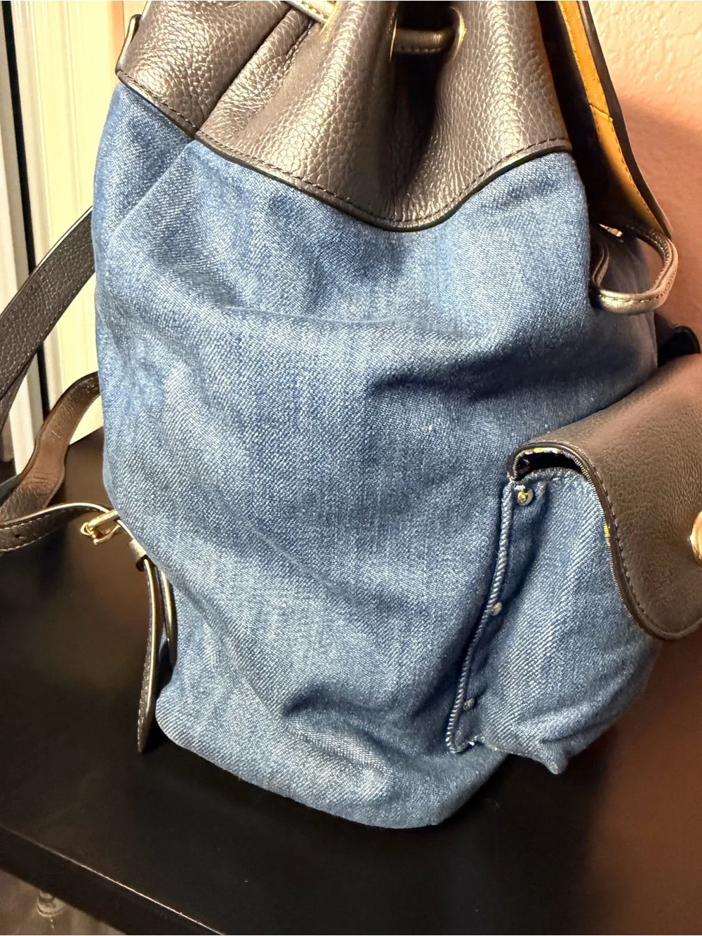 Coach Denim and Leather Billie Backpack